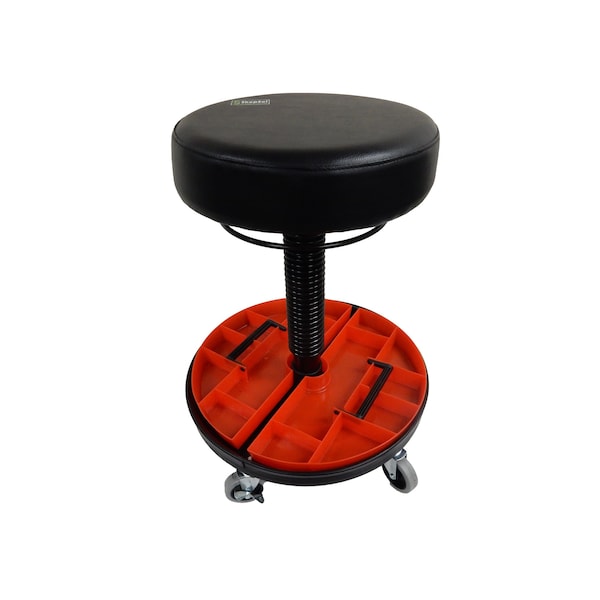Tool Trolley Vinyl Seat Removable Parts Tray 300 lb. Seating Cap. 16.5 in to 21 in Seat height range